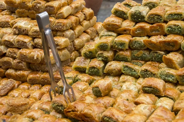 Different Baklava on the Eastern Market Stall