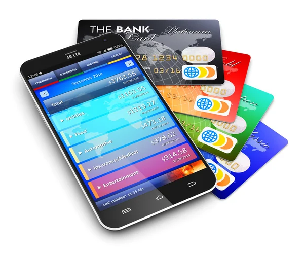 Mobile banking and finance concept