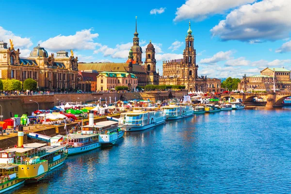 Summer scenery of the Old Town in Dresden, Germany