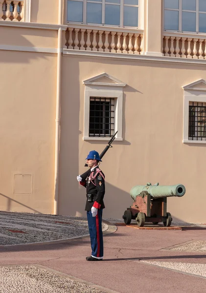 Guard of honor at residence of Prince of Monaco