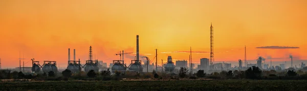 Industrial landscape on sunset