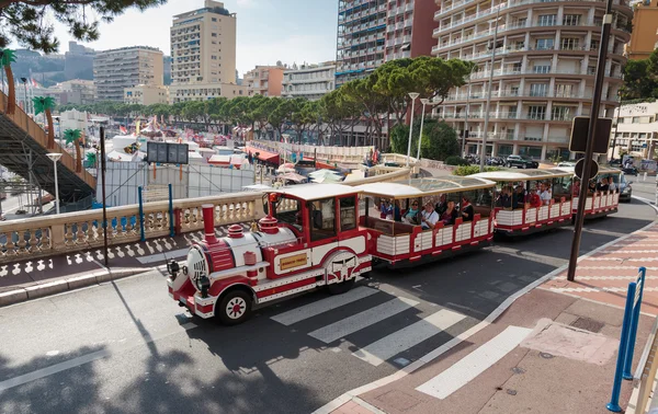 Excursion train with tourists in Monte Carlo