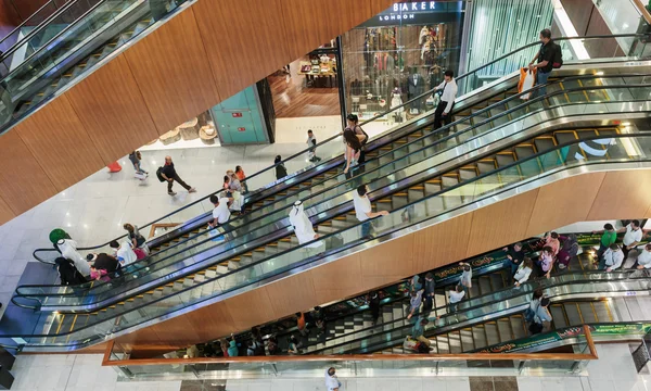 Inside modern mall in Dubai