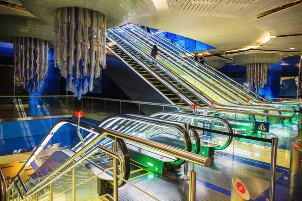 Interior metro station in Dubai UAE