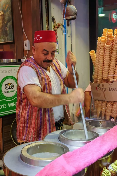 Vendor selling ice cream