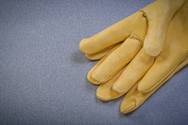 Yellow protective gloves