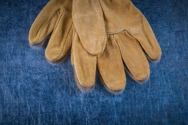 Leather brown protective gloves