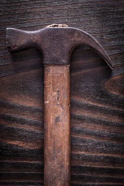 Rusty old-fashioned claw hammer