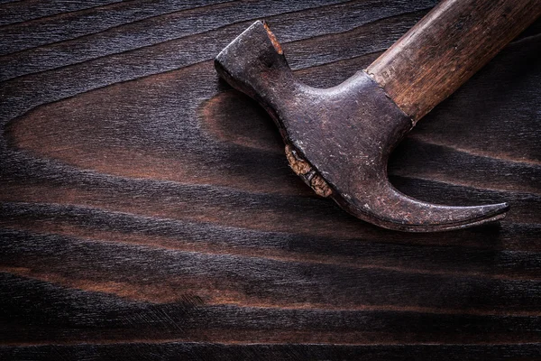 Rusty old-fashioned claw hammer