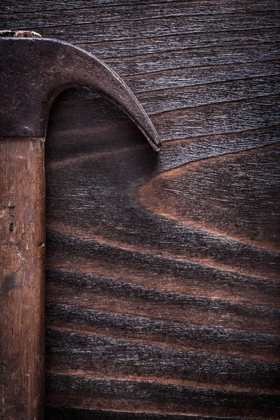 Rusty old-fashioned claw hammer