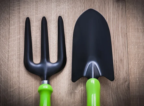 Gardening hand spade with trowel fork