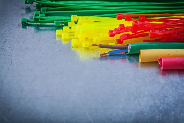 Plastic cable ties and electric wires