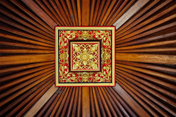 Beautiful, Symetrical, Hand Carved Wooden Ceiling Tile with Live