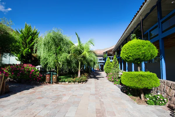 Garden landscape in luxury hotel