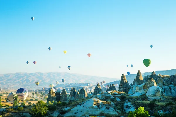 Balloons flying over the Cappadocia
