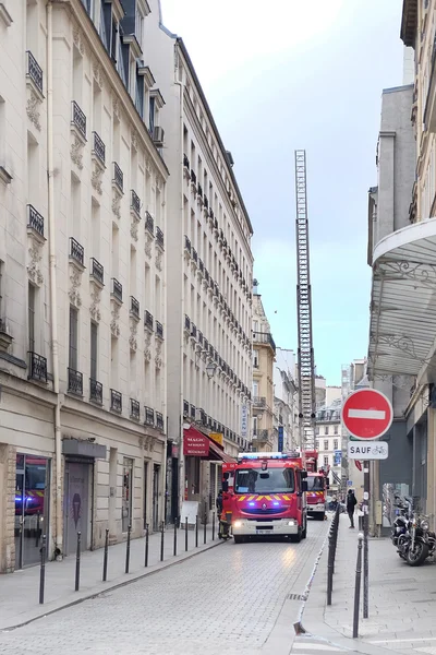 Fire truck on a Paris street