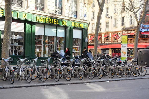 Bycicle parking in a center of Paris