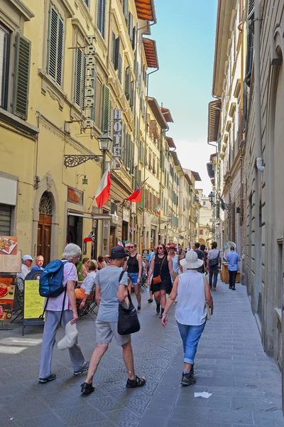People on the street in the historical center of Florence