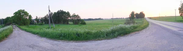 Panorama of two roads