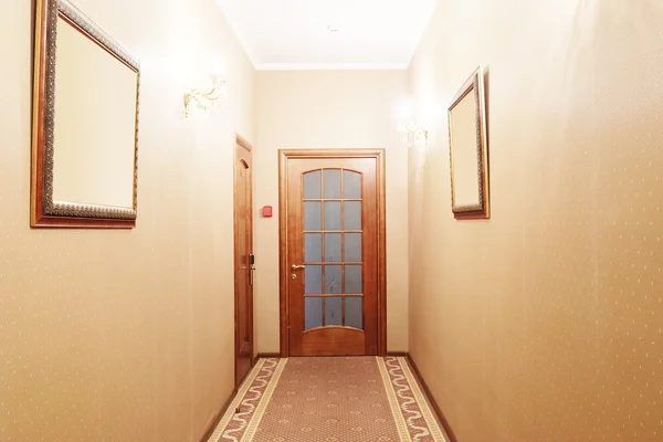 Hotel hall interior with carpet