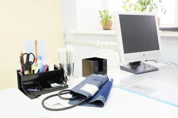 Doctor office table with tools