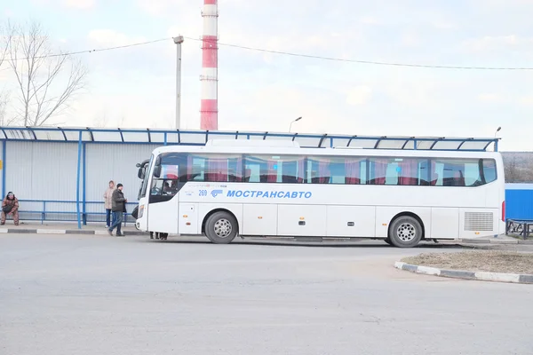Bus station in  city of Pushchino