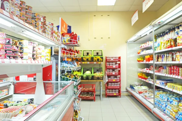 Interior of a supermarket in Puschino