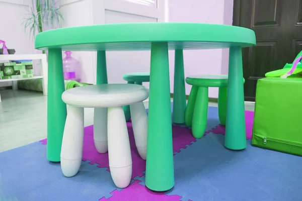Colorful plastic kid chairs