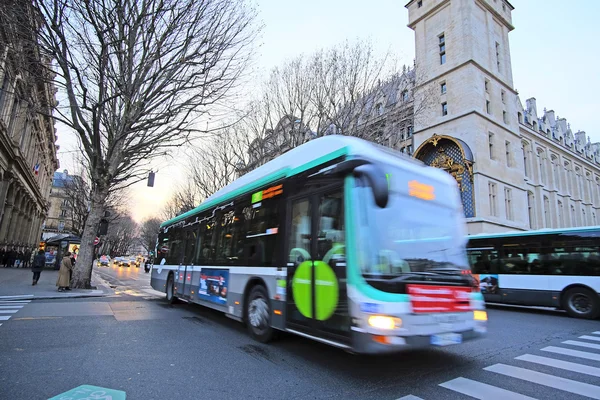 Bus on the street of Paris