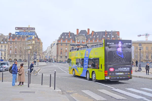 Bus on the street of Paris