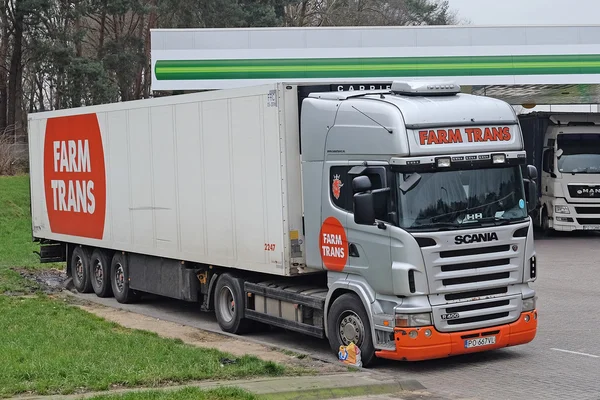 Truck on a petrol station