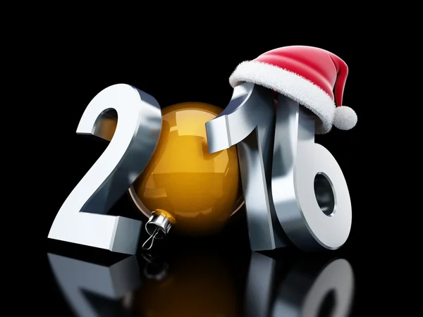 Happy new year 2016 santa hat