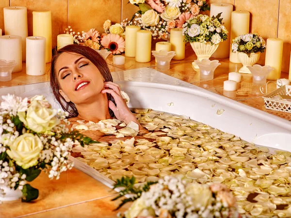 Woman at luxury spa.