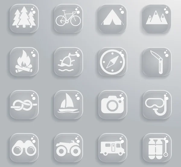 Active recreation icon set