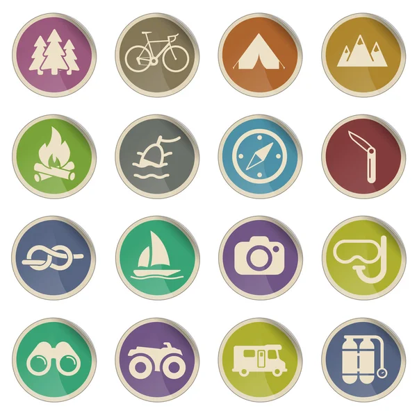 Active recreation icon set