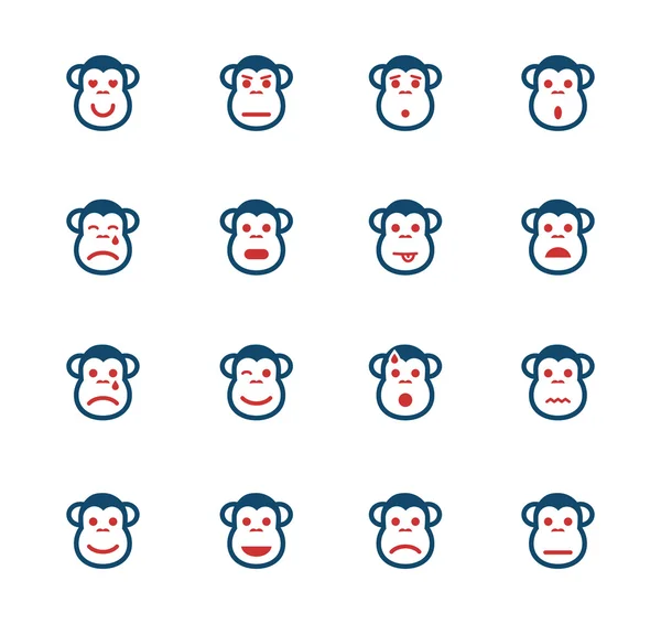 Monkey emotions simply icons