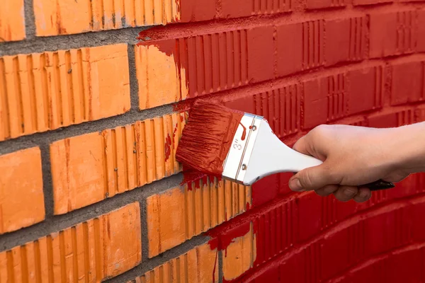 Human hand painting wall
