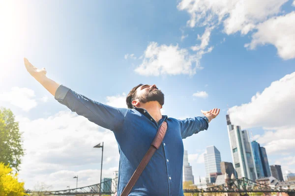 Man  looking at the sky