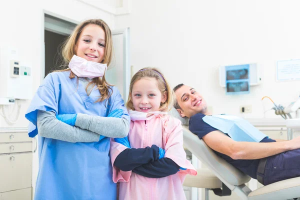 Little dentists portrait in the studio.