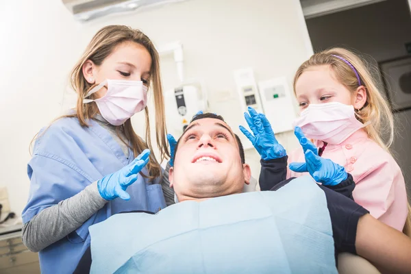 Little dentists portrait in the studio.