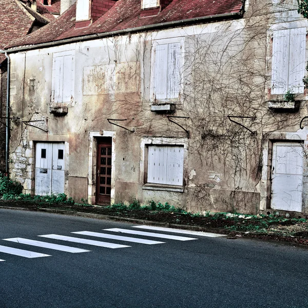 Crosswalk in the Small French Town