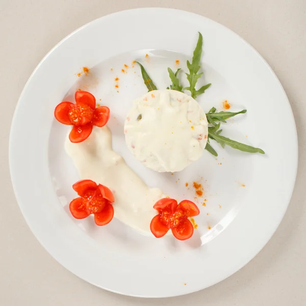 Fish tartar on  plate