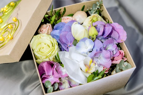 Flowers in gift box