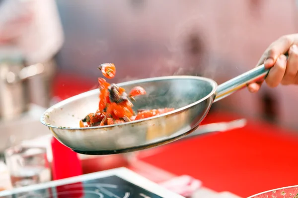 Restaurant chef at work