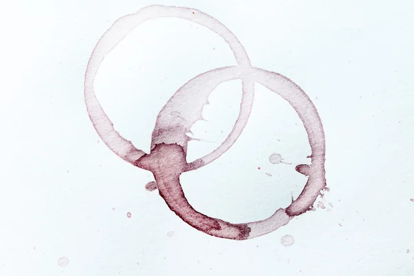 Red wine stain on paper