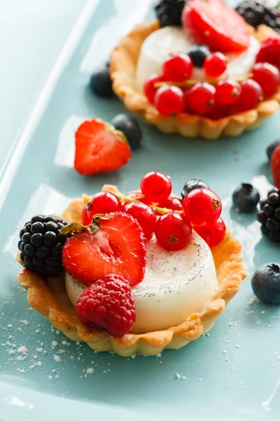 Berries tarts on plate