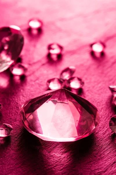 Different diamonds in pink light