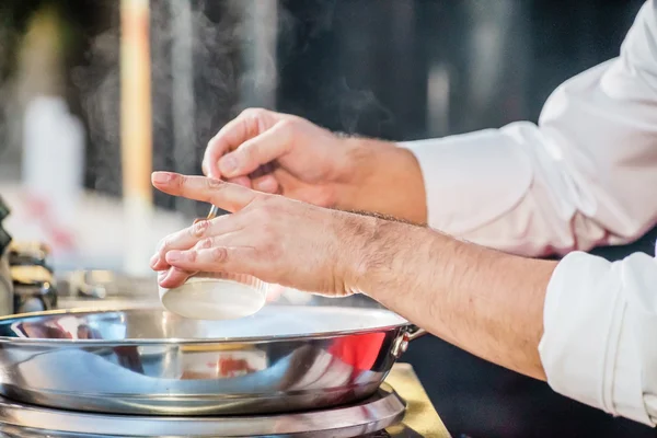 Cooking chef at work