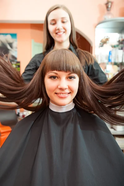 Hairstyle in a hairdressing salon