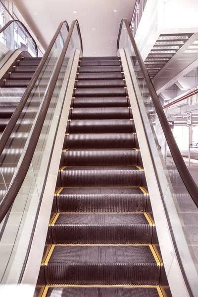 Up and down escalators in public building